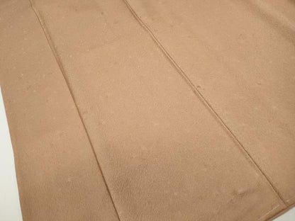 平和屋着物■上質な色無地　霞地紋　伽羅色　正絹　逸品　DABF9367qa
