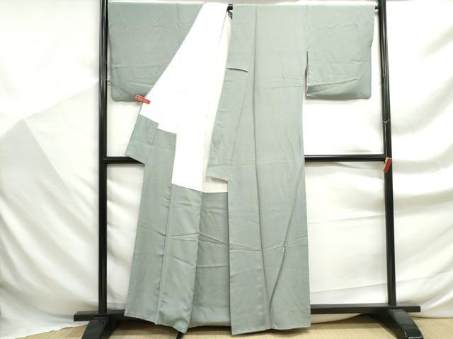 平和屋着物■上質な色無地　水浅葱色　正絹　逸品　DABF9370qa　