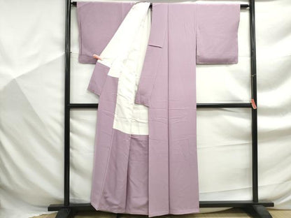 平和屋着物■上質な色無地　紅藤色　正絹　逸品　DABF9373qa