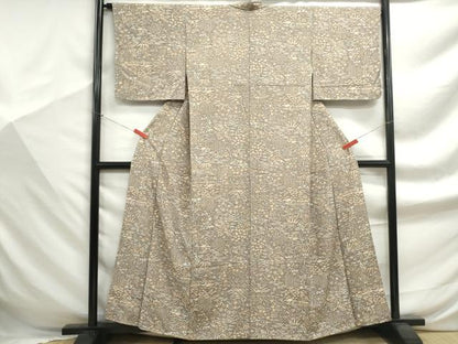 平和屋着物■上質な小紋　風景花文　正絹　逸品　DABF9381qa