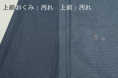 平和屋着物■男性　紬　幾何学文　正絹　逸品　DABF9392qa