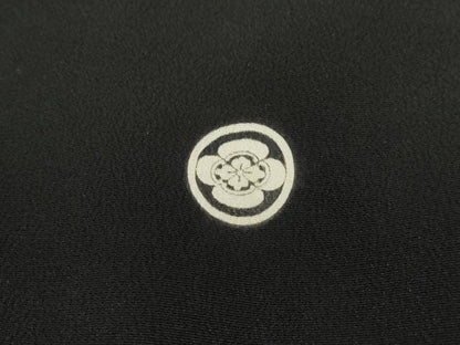 平和屋着物■豪華黒留袖　刺繍　浜松群れ鶴文　金彩　正絹　逸品　DABF9393qa