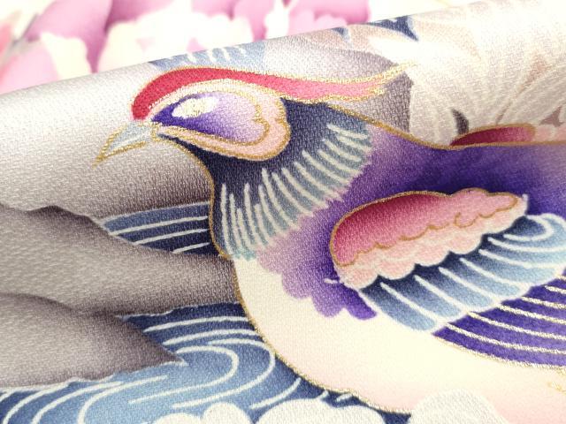 平和屋着物■豪華振袖　花鳥文　松竹梅　暈し染め　金彩　正絹　逸品　DABF9403qa