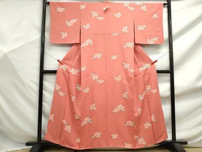 平和屋着物■上質な小紋　椿尽くし　金彩　正絹　逸品　DABF9405qa