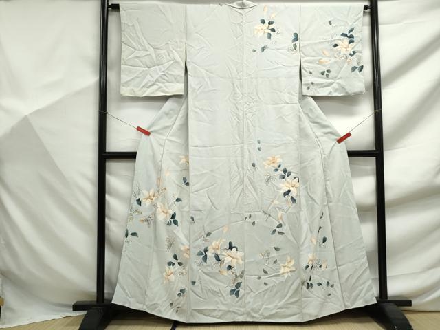 平和屋着物■訪問着　枝花文　正絹　逸品　DABF9413qa