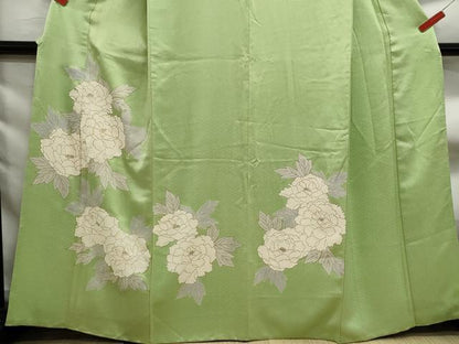 平和屋着物■訪問着　駒刺繍　牡丹　金銀彩　正絹　逸品　DABF9418qa
