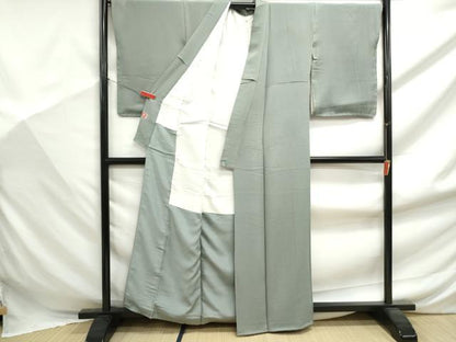 平和屋着物■ファッションデザイナー 花井幸子監修　色無地　秘色色　正絹　逸品　DABF9420qa