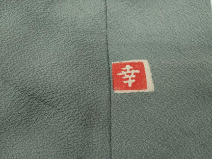 平和屋着物■ファッションデザイナー 花井幸子監修　色無地　秘色色　正絹　逸品　DABF9420qa