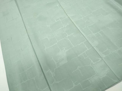 平和屋着物■上質な色無地　抽象地紋　裏葉柳色　正絹　逸品　DABF9433qa