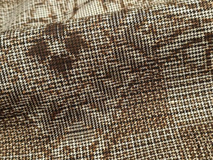 平和屋着物■本場大島紬　7マルキ　格子七宝花文　正絹　逸品　DABF9439qa