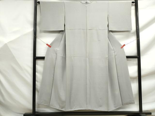 平和屋着物■上質な色無地　桜鼠色　正絹　逸品　DABF9448qa