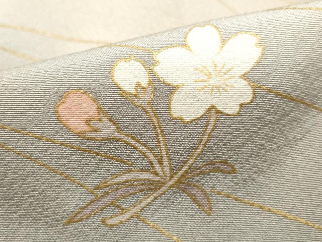 平和屋着物■訪問着　枝垂れ枝花文　暈し染め　金彩　正絹　逸品　DABF9451qa