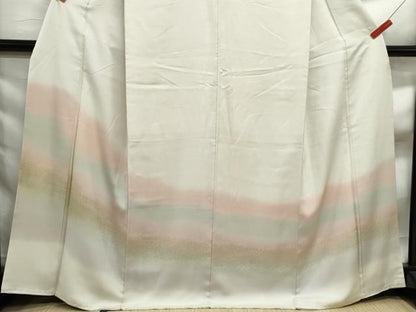 平和屋着物■訪問着　霞文　暈し染め　正絹　逸品　DABF9452qa