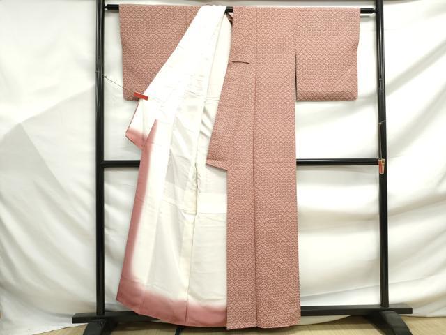 平和屋着物■上質な小紋　青海波文　正絹　逸品　DABF9459qa