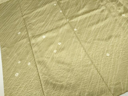 平和屋着物■上質な小紋　絞り　霞斜縞文　正絹　逸品　DABF9491qa