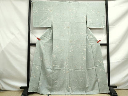 平和屋着物■上質な小紋　枝花文　正絹　逸品　DABF9493qa