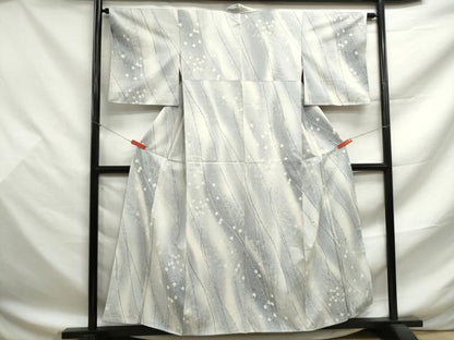 平和屋着物■上質な小紋　霞舞花文　暈し染め　たたき染め　正絹　逸品　DABF9497qa