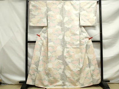 平和屋着物■上質な紬　亀甲花文　正絹　逸品　DABF9507qa