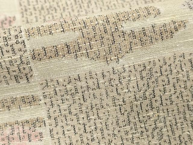 平和屋着物■上質な紬　80亀甲　エ霞文　正絹　逸品　DABF9522cd