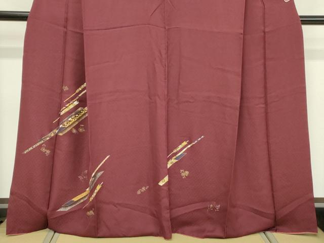 平和屋着物■訪問着　扇子花文　金彩　正絹　逸品　DABF9524cd
