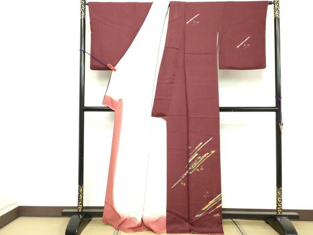 平和屋着物■訪問着　扇子花文　金彩　正絹　逸品　DABF9524cd