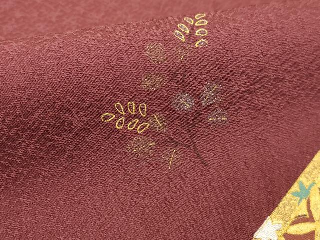 平和屋着物■訪問着　扇子花文　金彩　正絹　逸品　DABF9524cd