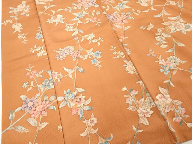 平和屋着物■上質な小紋　枝花文　正絹　逸品　DABF9529cd
