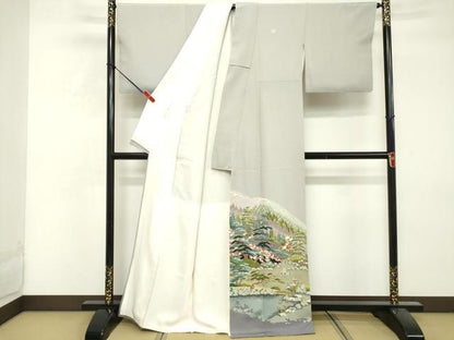 平和屋着物■豪華色留袖　作家物　遠山風景文　正絹　逸品　DABF9535cd
