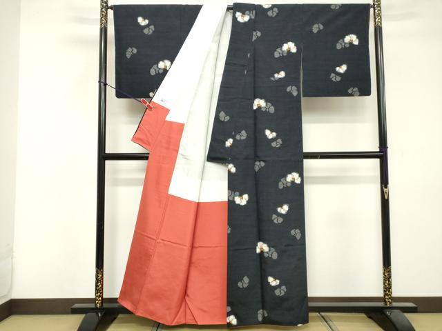 平和屋着物■上質な紬　舞花文　やまと誂製　正絹　逸品　DABF9540cd