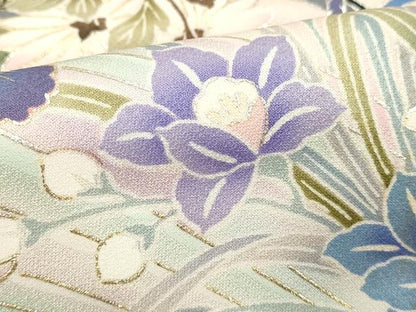 平和屋着物■豪華振袖　吉祥花車文　暈し染め　銀彩　正絹　逸品　DABF9543cd