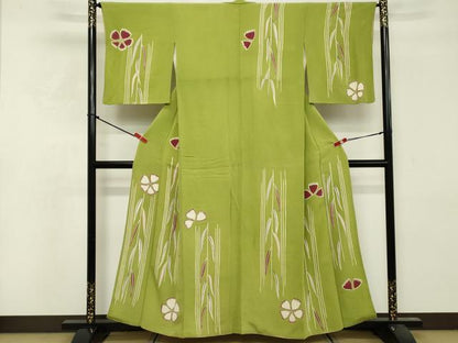平和屋着物■訪問着　舞花文　銀彩　正絹　逸品　DABF9548cd