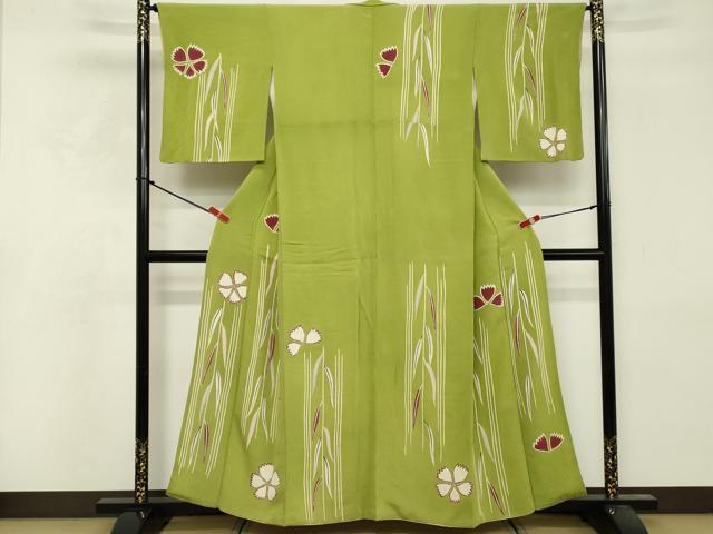 平和屋着物■訪問着　舞花文　銀彩　正絹　逸品　DABF9548cd