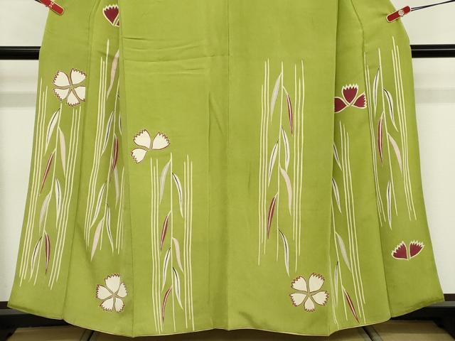 平和屋着物■訪問着　舞花文　銀彩　正絹　逸品　DABF9548cd
