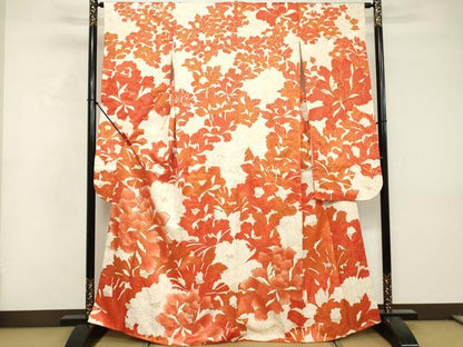 平和屋着物■豪華振袖　駒刺繍　牡丹　金彩　正絹　逸品　DABF9549cd