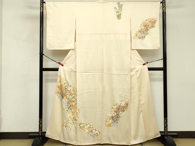 平和屋着物■訪問着　地紙枝花文　金彩　正絹　逸品　DABF9550cd
