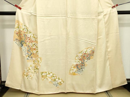 平和屋着物■訪問着　地紙枝花文　金彩　正絹　逸品　DABF9550cd