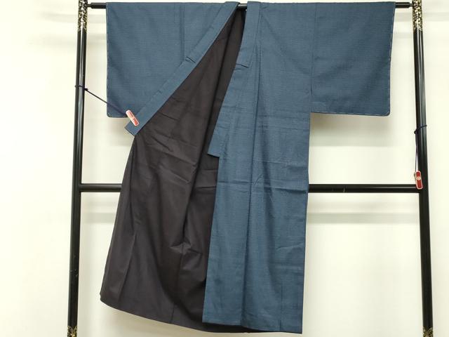 平和屋着物■男性　お召　アンサンブル　120亀甲　総詰め　正絹　逸品　未使用　DABF9551cd