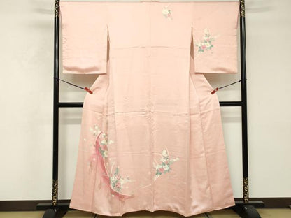 平和屋着物■訪問着　孔雀花文　暈し染め　金彩　正絹　逸品　DABF9560cd