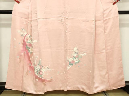 平和屋着物■訪問着　孔雀花文　暈し染め　金彩　正絹　逸品　DABF9560cd