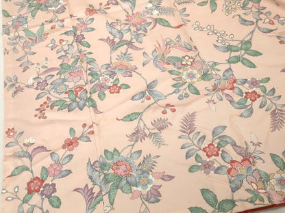 平和屋着物■上質な小紋　更紗枝花文　正絹　逸品　DABF9565cd