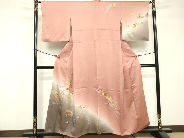 平和屋着物■訪問着 駒刺繍 秋草文様 乱菊 暈し染め 金銀彩 正絹 逸品 DABF9573cd