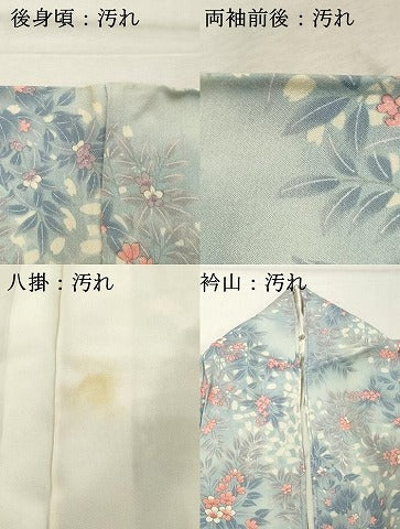 平和屋着物■上質な小紋　草花文　正絹　逸品　DABF9577cd