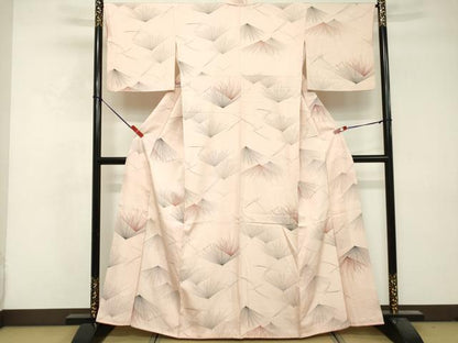 平和屋着物■上質な小紋 松葉文 金彩 正絹 逸品 DABF9581cd