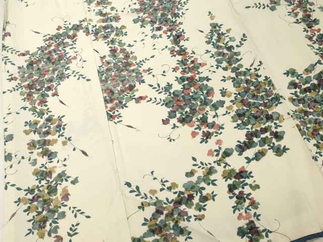 平和屋着物■上質な小紋 草葉文 正絹 逸品 DABF9582cd
