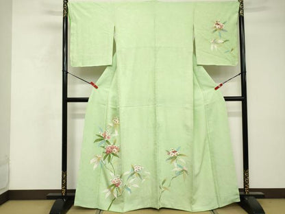平和屋着物■訪問着 刺繍 草花文 金彩 大丸扱い 正絹 逸品 DABF9589cd
