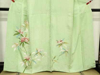 平和屋着物■訪問着 刺繍 草花文 金彩 大丸扱い 正絹 逸品 DABF9589cd