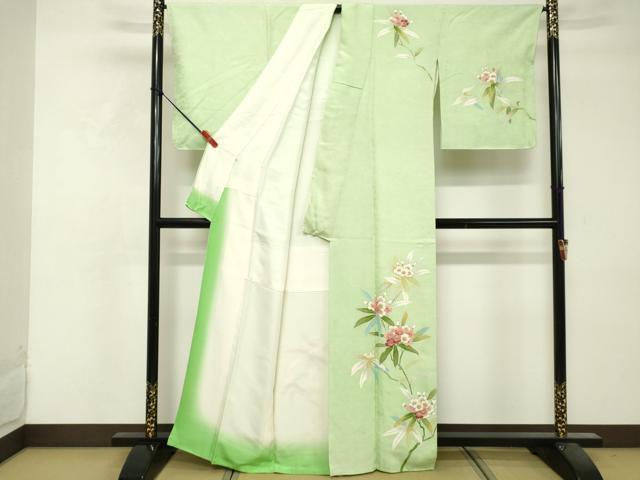 平和屋着物■訪問着 刺繍 草花文 金彩 大丸扱い 正絹 逸品 DABF9589cd