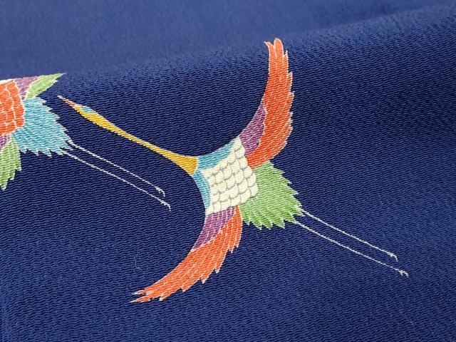 平和屋着物■上質な小紋 飛鳥文 鬼しぼ縮緬 正絹 逸品 DABF9590cd