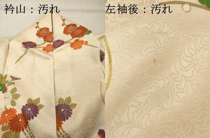 平和屋着物■訪問着　刺繍　立涌花蝶文　金彩　正絹　逸品　DABF9591cd