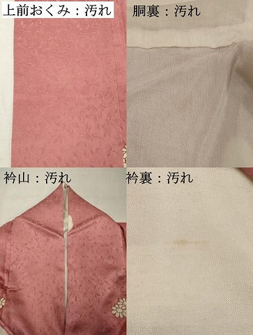 平和屋着物■上質な小紋 駒刺繍 絞り 舞花文 正絹 逸品 DABF9592cd